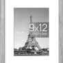 upsimples 9x12 Picture Frame, Display Pictures 6x8 with Mat or 9x12 Without Mat, Wall Hanging Photo Frame, Gray, 1 Pack