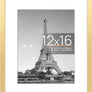 upsimples 12x16 Picture Frame, Display Pictures 8.5x11 with Mat or 12x16 Without Mat, Wall Hanging Photo Frame, Gold, 1 Pack