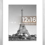 upsimples 12x16 Picture Frame, Display Pictures 8.5x11 with Mat or 12x16 Without Mat, Wall Hanging Photo Frame, Silver, 1 Pack