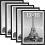 upsimples 12x18 Picture Frame Set of 5,Display Pictures 11x17 with Mat or 12x18 Without Mat,Wall Gallery Photo Frames,Black