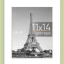 upsimples 11x14 Picture Frame, Display Pictures 8x10 with Mat or 11x14 Without Mat, Wall Hanging Photo Frame, Green, 1 Pack