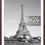 upsimples 18x24 Picture Frame, Display Pictures 16x20 with Mat or 18x24 Without Mat, Wall Hanging Poster Frame, Brown, 1 Pack