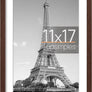 upsimples 11x17 Picture Frame, Display Pictures 9x15 with Mat or 11x17 Without Mat, Wall Hanging Photo Frame, Brown, 1 Pack