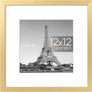 upsimples 12x12 Picture Frame, Display Pictures 8x8 with Mat or 12x12 Without Mat, Wall Hanging Photo Frame, Gold, 1 Pack