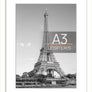upsimples A3 Picture Frame, Display Pictures 8.3x11.7 with Mat or 11.7x16.5 Without Mat, Wall Hanging Photo Frame, White, 1 Pack
