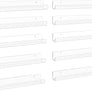 upsimples 10 Pack Clear Acrylic Shelves, 12" Nursery Book Shelves for Wall, Floating Bookshelf for Kids Baby, Vinyl Display, Record Holder, Magazine Rack, Picture Ledge Shelf