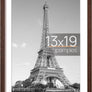 upsimples 13x19 Picture Frame, Display Pictures 11x17 with Mat or 13x19 Without Mat, Wall Hanging Photo Frame, Brown, 1 Pack