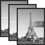 Upsimples 12x16 Frame Black 3 Pack, Picture Frames 12 x 16 for Horizontal or Vertical Wall Mounting, Scratch-Proof Wall Gallery Photo Frame