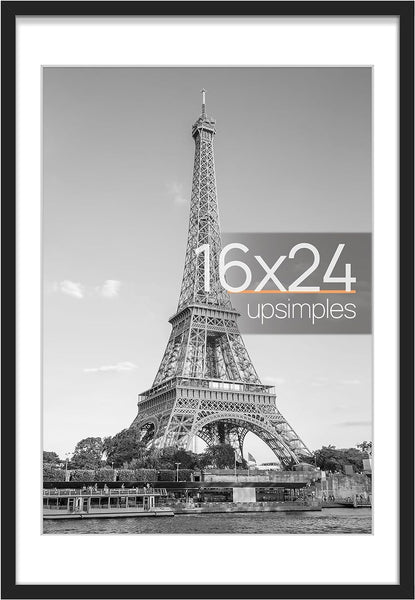 upsimples 16x24 Picture Frame, Display Pictures 14x20 with Mat or