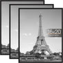 upsimples 16x20 Frame Black 3 Pack, Poster Frames 16 x 20 for Horizontal or Vertical Wall Mounting, Scratch-Proof Wall Gallery Photo Frame