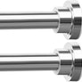 ENJOYBASICS 2 Pack Adjustable Spring Tension Curtain Rod 32 to 66 Inches, Stainless Steel Shower Rod No Drilling, 7/8" Tension Rod for Window, Bathroom, Closet, Room Divider, Chrome