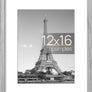 upsimples 12x16 Picture Frame, Display Pictures 8.5x11 with Mat or 12x16 Without Mat, Wall Hanging Photo Frame, Gray, 1 Pack