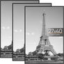 upsimples 27x40 Frame Black 3 Pack, Poster Frames 27 x 40 for Horizontal or Vertical Wall Mounting, Scratch-Proof Wall Gallery Photo Frame