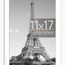 upsimples 11x17 Picture Frame, Display Pictures 9x15 with Mat or 11x17 Without Mat, Wall Hanging Photo Frame, White, 1 Pack