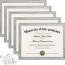 upsimples 8.5x11 Picture Frame Certificate Document Frame with High Definition Glass, 5 Pack Diploma Frames for Wall and Tabletop, Gray