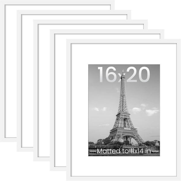 upsimples 16x20 Picture Frame Set of 5,Display Pictures 11x14 with