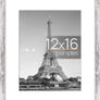 upsimples 12x16 Picture Frame, Display Pictures 8.5x11 with Mat or 12x16 Without Mat, Wall Hanging Photo Frame, Rustic White, 1 Pack
