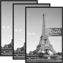 upsimples 16x24 Frame Black 3 Pack, Poster Frames 16 x 24 for Horizontal or Vertical Wall Mounting, Scratch-Proof Wall Gallery Photo Frame