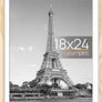 upsimples 18x24 Picture Frame, Display Pictures 16x20 with Mat or 18x24 Without Mat, Wall Hanging Poster Frame, Natural, 1 Pack