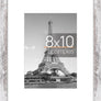 upsimples 8x10 Picture Frame, Display Pictures 5x7 with Mat or 8x10 Without Mat, Wall Hanging Photo Frame, Rustic White, 1 Pack