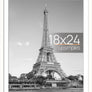 upsimples 18x24 Picture Frame, Display Pictures 16x20 with Mat or 18x24 Without Mat, Wall Hanging Poster Frame, White, 1 Pack