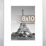 upsimples 8x10 Picture Frame, Display Pictures 5x7 with Mat or 8x10 Without Mat, Wall Hanging Photo Frame, Silver, 1 Pack