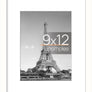 upsimples 9x12 Picture Frame, Display Pictures 6x8 with Mat or 9x12 Without Mat, Wall Hanging Photo Frame, White, 1 Pack