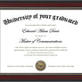 upsimples 8.5x11 Diploma Certificate Frame with High Definition Glass, 1 Pack Degree Document Frame for Wall and Tabletop, Picture Frame for Diploma, Degree, Photos, Mahogany with Gold Beads