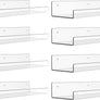 Upsimples Clear Acrylic Shelves for Wall Storage, 15" Acrylic Floating Shelves Wall Mounted, Kids Bookshelf, Display Ledge Wall Shelves for Bedroom, Living Room, Bathroom, Kitchen, Set of 8