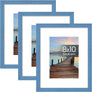 Sindcom 8x10 Picture Frame 3 Pack, Blue Wall Decor Photo Frame with Detachable Mat for 5x7 Prints, Horizontal and Vertical Hanging Hooks for Wall Mounting, Blue Poster Frames for Gallery Home Room Bathroom Décor