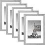 upsimples 8x12 Picture Frame Set of 5, Display Pictures 6x8 with Mat or 8x12 Without Mat,Wall Gallery Photo Frames,Gray