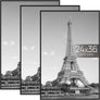 upsimples 24x36 Frame Black 3 Pack, Poster Frames 24 x 36 for Horizontal or Vertical Wall Mounting, Scratch-Proof Wall Gallery Photo Frame