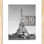 upsimples 12x16 Picture Frame, Display Pictures 8.5x11 with Mat or 12x16 Without Mat, Wall Hanging Photo Frame, Natural, 1 Pack
