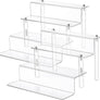 upsimples Acrylic Riser Display Shelf, 4 Tier Perfume Organizer & Decoration, Clear Display Stand for Funko Pop & Collection, Cupcake Holder, Cologne Stand, 12x9 in Makeup Organizer, 2pack