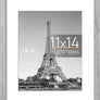 upsimples 11x14 Picture Frame, Display Pictures 8x10 with Mat or 11x14 Without Mat, Wall Hanging Photo Frame, Gray, 1 Pack