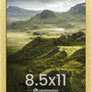 upsimples 8.5 By 11 Picture Frame, Wall Gallery Photo Frames with Engineered Wood, Gold 1 Pack