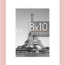 upsimples 8x10 Picture Frame, Display Pictures 5x7 with Mat or 8x10 Without Mat, Wall Hanging Photo Frame, Pink, 1 Pack