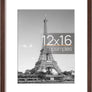 upsimples 12x16 Picture Frame, Display Pictures 8.5x11 with Mat or 12x16 Without Mat, Wall Hanging Photo Frame, Brown, 1 Pack