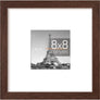 upsimples 8x8 Picture Frame, Display Pictures 4x4 with Mat or 8x8 Without Mat, Wall Hanging Photo Frame, Brown, 1 Pack