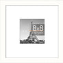 upsimples 8x8 Picture Frame, Display Pictures 4x4 with Mat or 8x8 Without Mat, Wall Hanging Photo Frame, White, 1 Pack