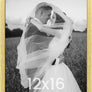 upsimples 12x16 Picture Frame, Wall Gallery Photo Frames with Engineered Wood, Gold 1 Pack