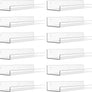 upsimples 12 Pack Acrylic Shelves for Wall Storage, 15" Floating Bookshelves for Kids, Display Shelf Organizer for Bathroom, Bedroom, Living Room, Kitchen, Room Decor, Clear