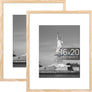 ENJOYBASICS 16x20 Picture Frame, Display Poster 11x14 with Mat or 16 x 20 Without Mat, Wall Gallery Photo Frames, Natural, 2 Pack