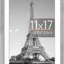 upsimples 11x17 Picture Frame, Display Pictures 9x15 with Mat or 11x17 Without Mat, Wall Hanging Photo Frame, Gray, 1 Pack