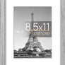 upsimples 8.5x11 Picture Frame, Display Pictures 6x8 with Mat or 8.5x11 Without Mat, Wall Hanging Photo Frame, Gray, 1 Pack