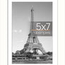 upsimples 5x7 Picture Frame, Display Pictures 4x6 with Mat or 5x7 Without Mat, Wall Hanging Photo Frame, White, 1 Pack