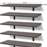 upsimples Floating Shelves for Wall Decor Storage, Wall Mounted Shelves Set of 5, Sturdy Small Wood Shelves with Metal Brackets Hanging for Bedroom, Living Room, Bathroom, Kitchen, Book, Gray