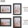 upsimples 4x6 Picture Frame Set of 3, Made of High Definition Glass for 3.5x5 with Mat or 4x6 Without Mat, Wall and Tabletop Display Photo Frames, Black