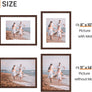 upsimples 11x14 Picture Frame Set of 3, Made of High Definition Glass for 8x10 with Mat or 11x14 Without Mat, Wall and Tabletop Display Photo Frames, Brown