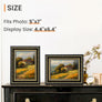upsimples 5x7 Picture Frame with Real Glass, 2 Pack Ornate Vintage Picture Frames for Wall or Tabletop Display, Gold and Black 5 x 7 Photo Frame for Wall Décor